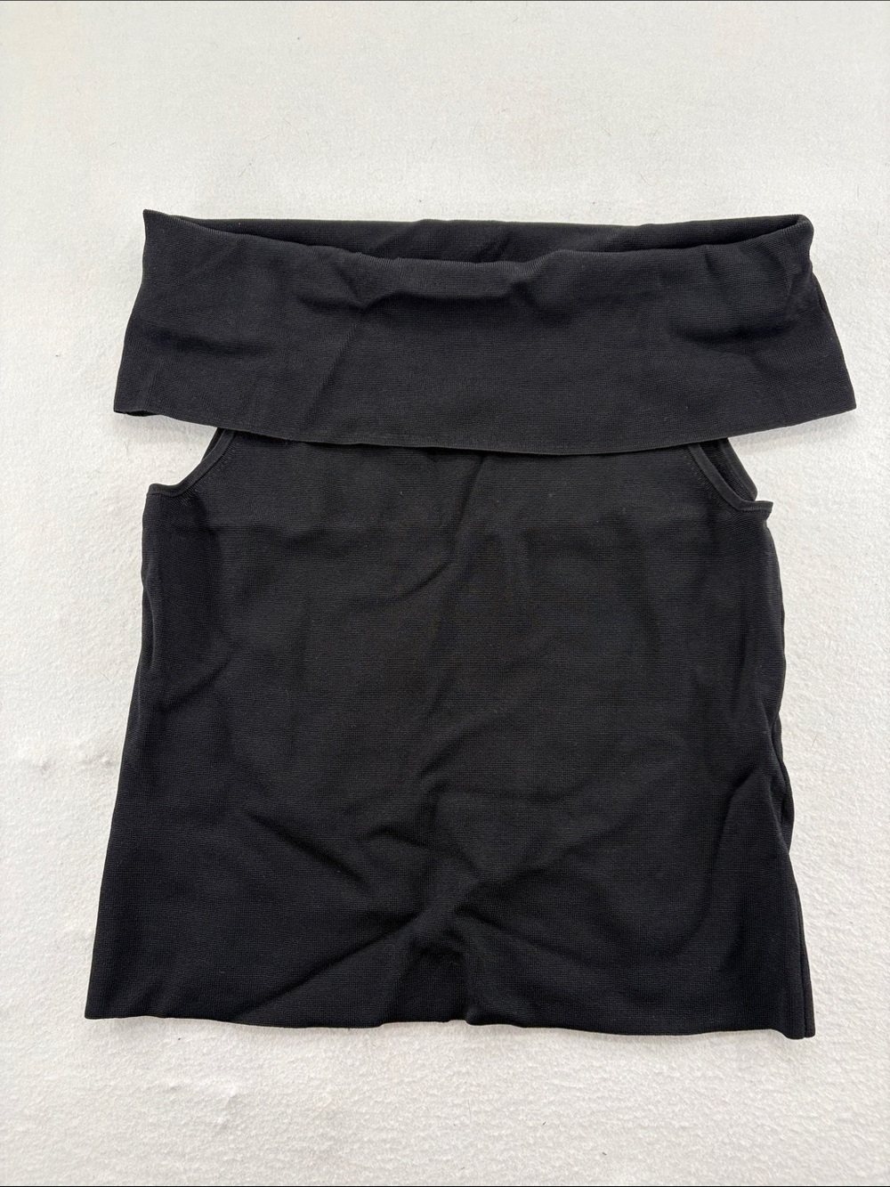 White House Black Market Off-Shoulder Black Women's knit Top - Size XL